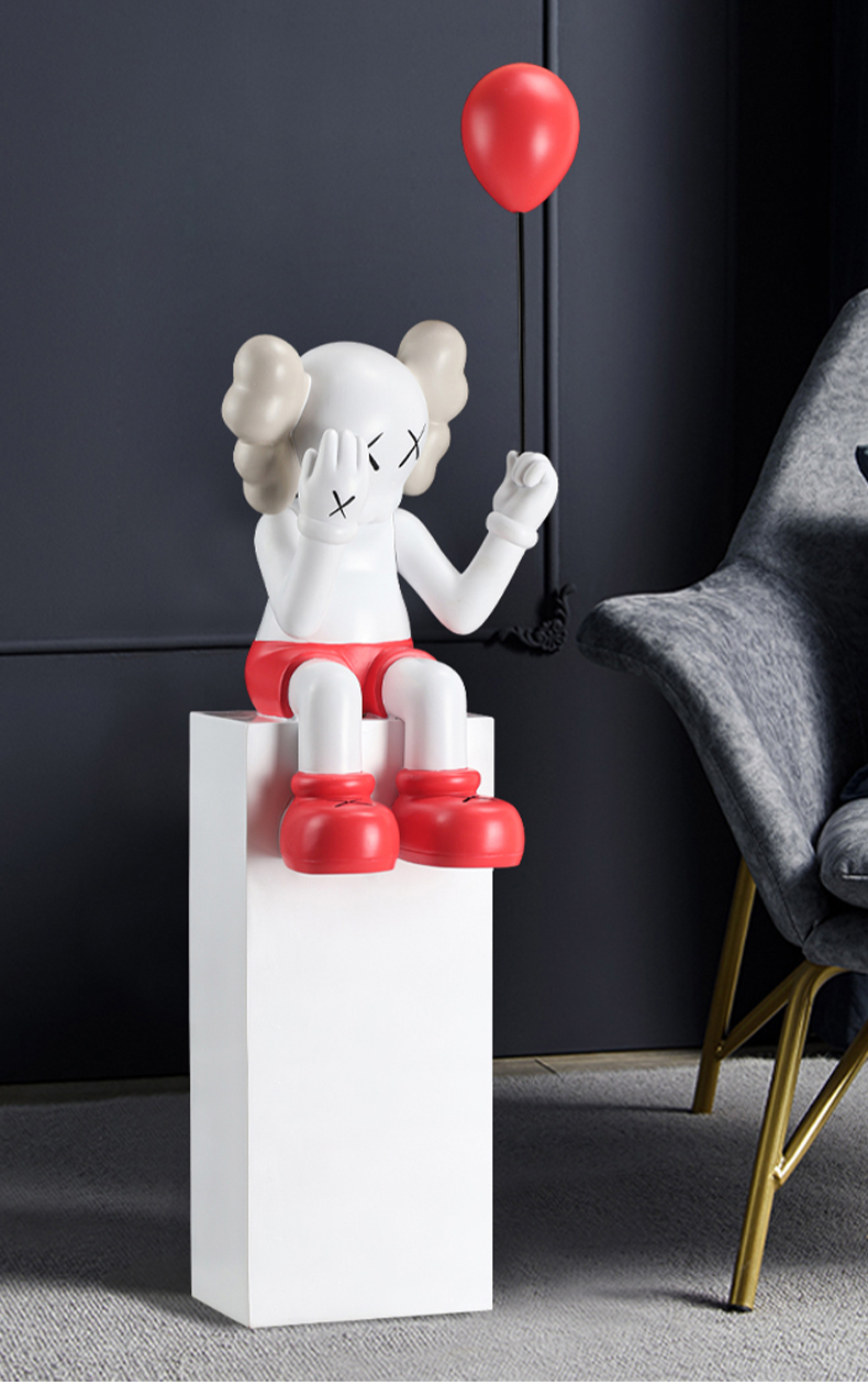 暴力熊玩偶卡通公仔大型大件落地大号客厅软装饰品大摆件 坐姿拿气球