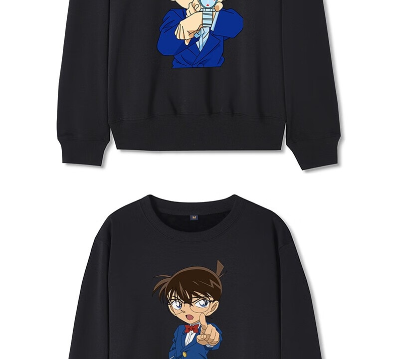 灰原哀联名卫衣名侦探柯南联名衣服动漫周边新款秋季新款3黑需要加绒