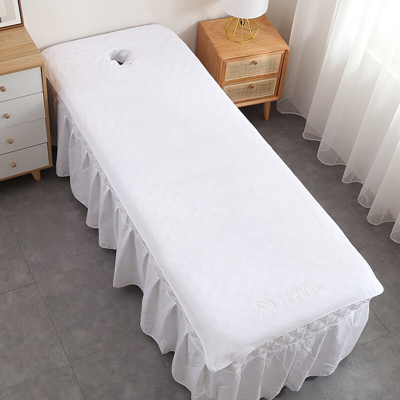 按摩床用的毛巾美容院铺床专用带洞床单吸水不掉毛开洞加大毛巾按摩床