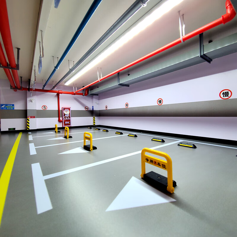 1:18汽车模型仿真车库场景地下模拟停车位展示盒防尘罩儿童玩具msy