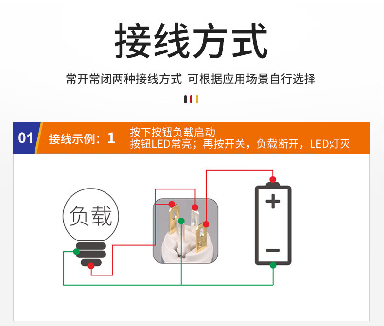 防水自锁自复位电脑启动开关门铃按钮发光电源标带灯 平面环形电源标