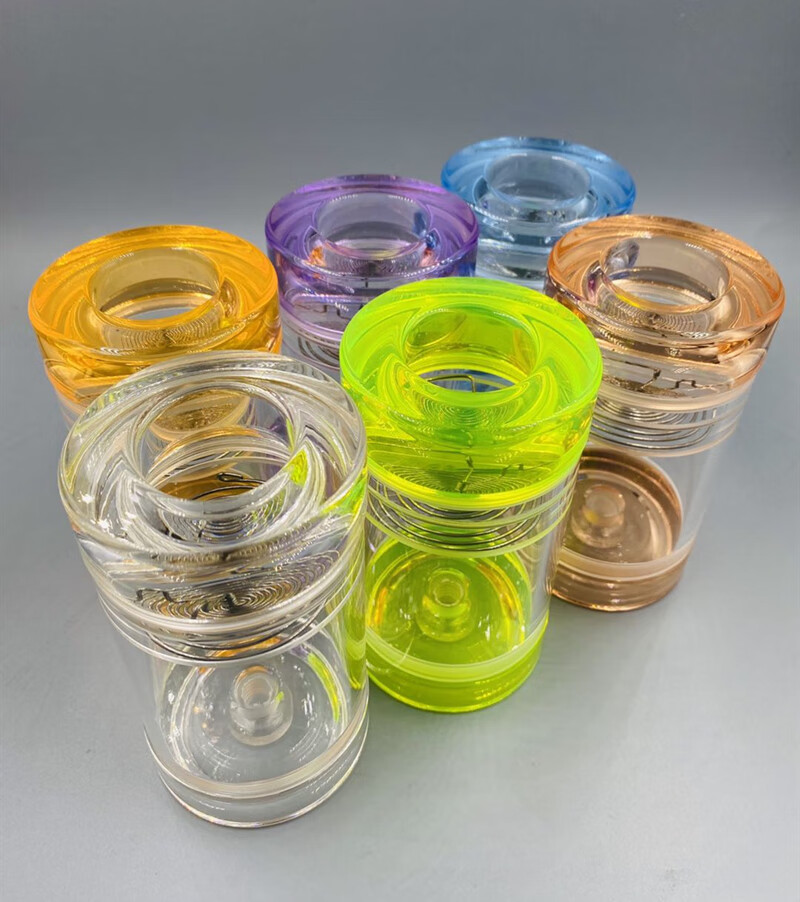 老王蝈蝈罐全透明有机独孔亚克力叫罐虫具 60喇叭眼桔红色蝈蝈罐送胆