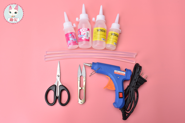 儿童手工工具材料包套装酒精胶热熔胶棒纱剪胶枪酒精胶水50ml