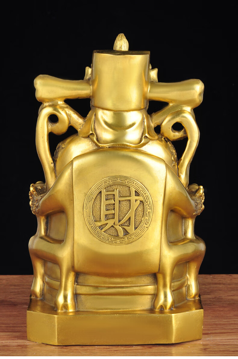铜财神爷摆件文财神佛像开业神像供奉家居店铺办公室乔迁礼品48cm财神