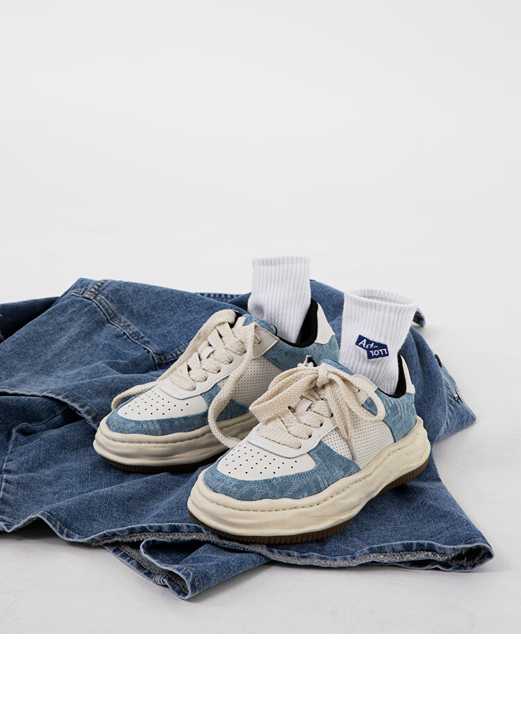 卡度顿三原康裕溶解鞋男鞋复古做旧冬季厚底水洗脏脏鞋子男小众潮鞋