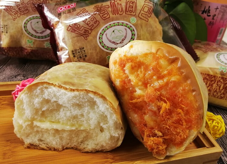 凯偲洽 阿兴鸡蛋香松面包 肉松面包128g*5袋 夹心软面包早餐肉松零食