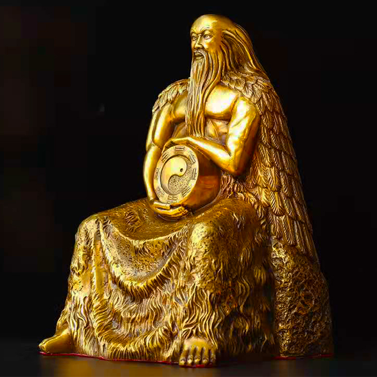 八卦祖师人王伏羲大帝供奉佛像人文始祖铜像摆件 八卦祖师伏羲神像