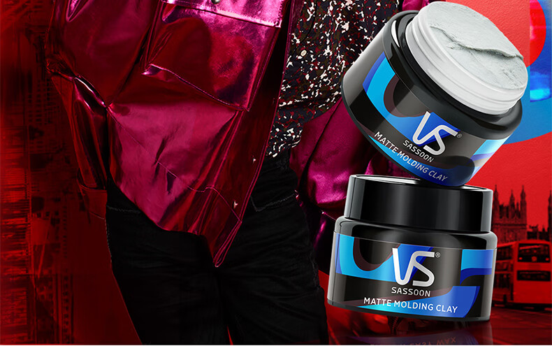 vs沙宣发泥男士女定型自然蓬松造型清香头发持久哑光发型发蜡 劲强