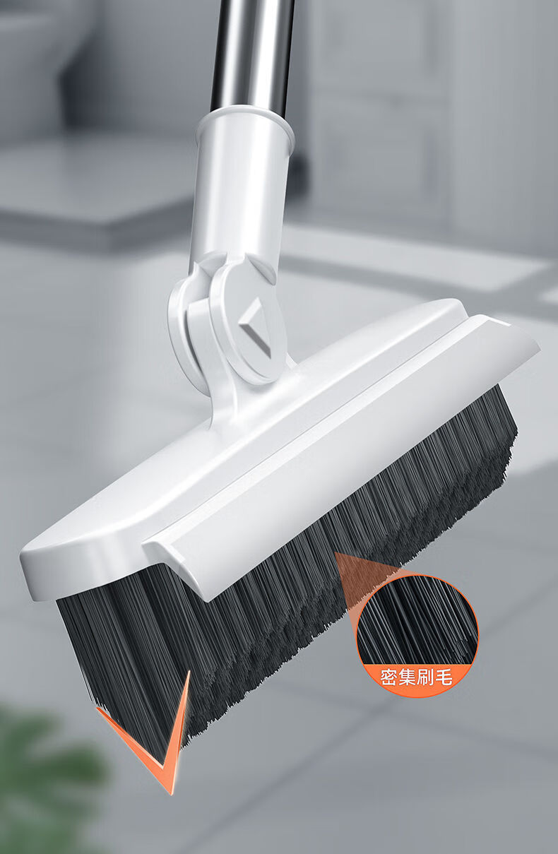 卫生间地板刷洗地刷地刷子浴室地缝刷瓷砖长柄硬毛厕所清洁刷v型米