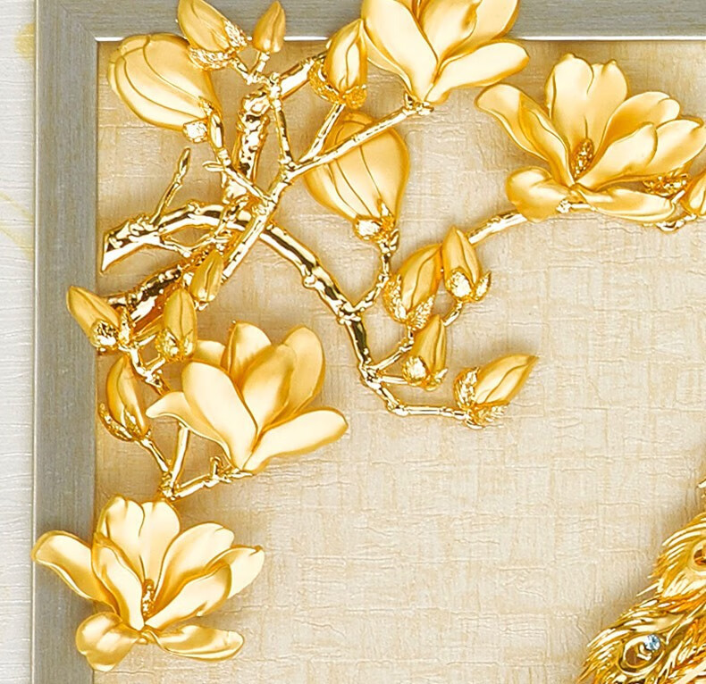 法帝旗轻奢品牌 金箔装饰画花开富贵送朋友领导商务乔迁礼物家居装饰