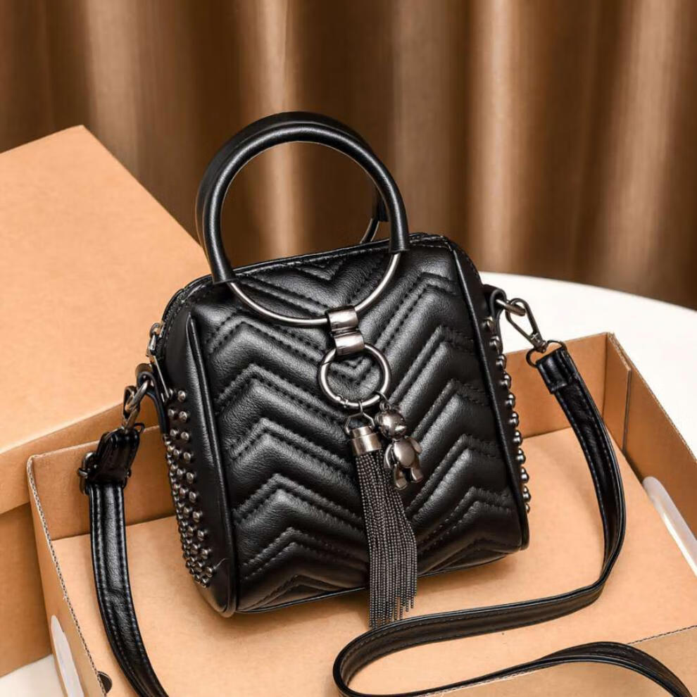 包包女包 2020秋冬时尚新款韩版潮单肩斜跨包 百搭菱格手提小方包 款