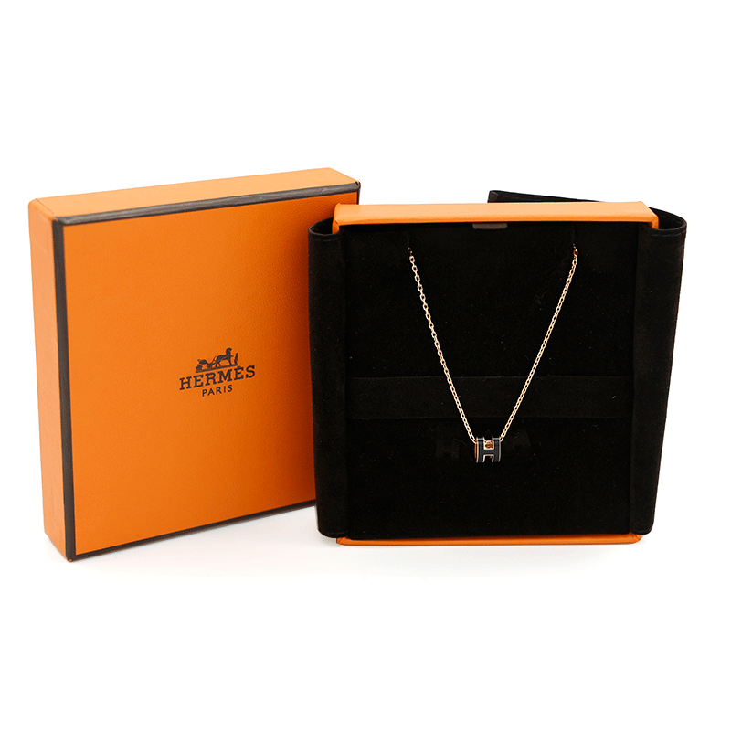 hermes/爱马仕项链女pop h字母迷你吊坠锁骨链旗舰官网专柜正品 mini