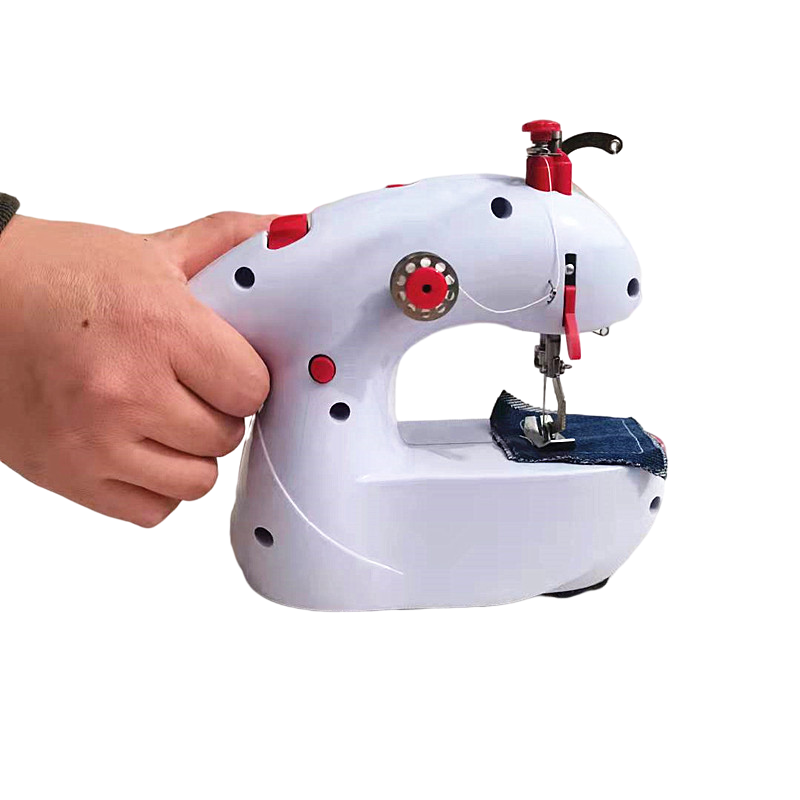 2022新款缝纫机家用小型手持全自动双线电动裁缝机吃厚迷你微型台式缝