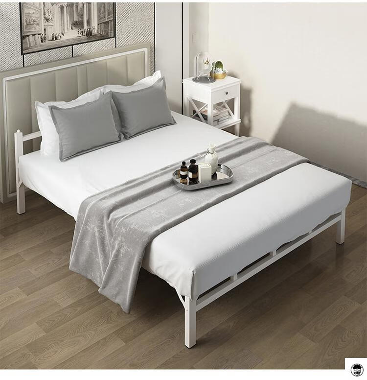 小米mi生态同款折叠床简约铁艺床12米铁床双人床小孩床15米卧室铁架床