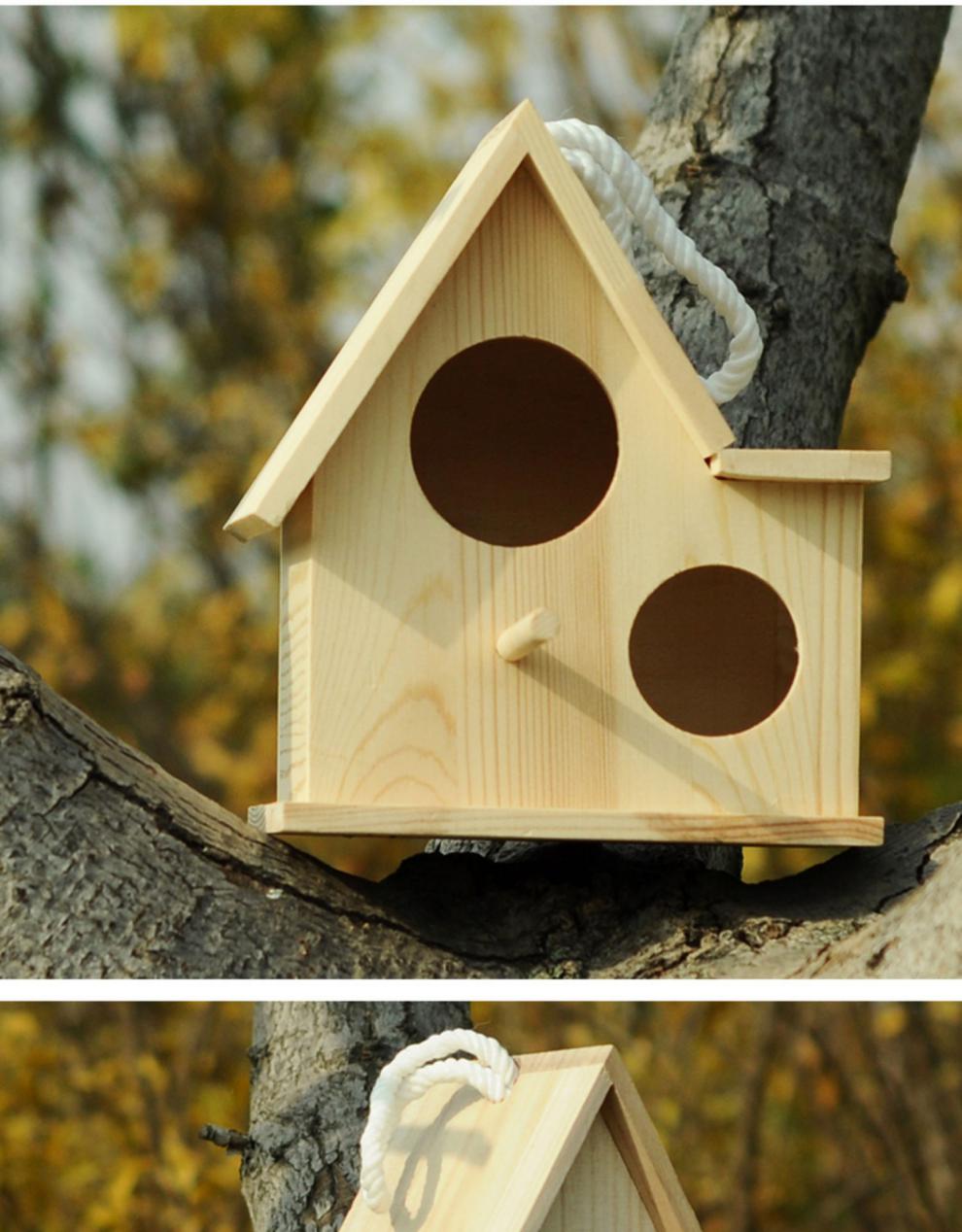 鸟窝鹦鹉窝保暖繁殖箱户外实木挂窝鸟房子虎皮牡丹鸟巢孵化小鸟窝