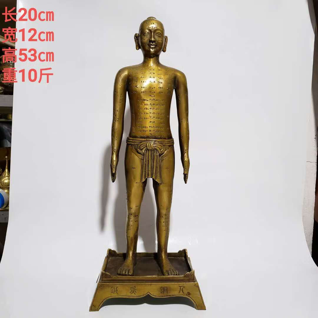 适用于纯铜穴位人针灸人体男女模型铜人艾灸经络图中医药王医馆展示