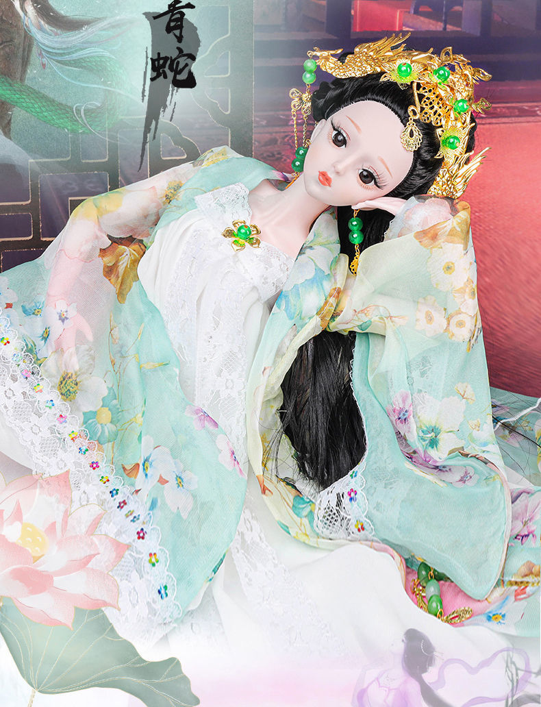 古风芭比娃娃衣服 60cm厘米大号古装娃娃古风小萝莉芭比娃娃国潮汉服