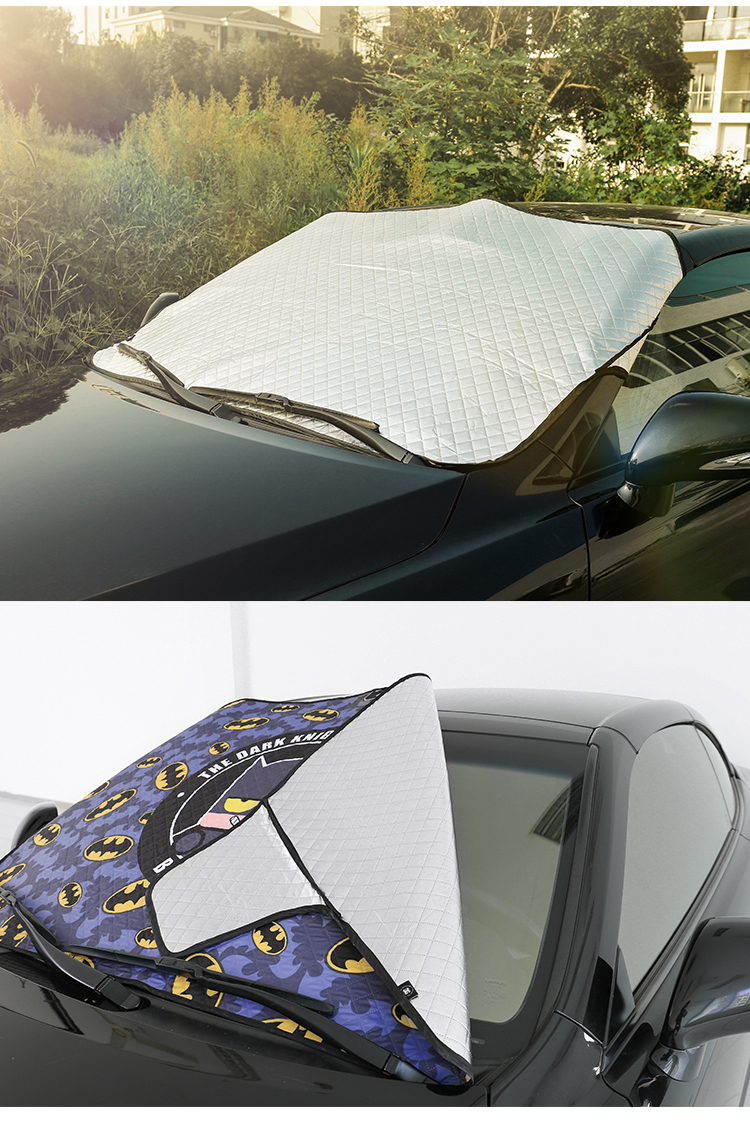 清汽车遮雪挡车用前档风玻璃防冻罩霜罩前挡风挡防雪布冬季车白色