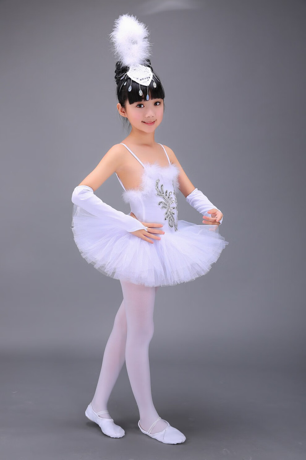 儿童演出服装芭蕾舞裙女童表演服六一舞蹈公主蓬蓬裙白纱裙100 芭蕾裙