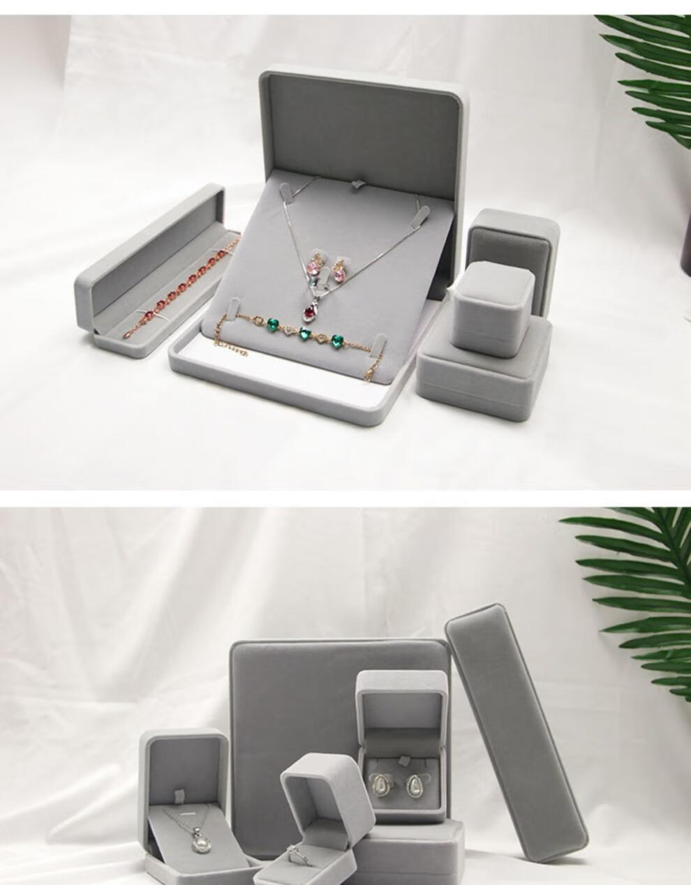 项链礼盒空盒珠宝首饰盒绒布首饰包装盒项链耳钉戒指盒手镯吊坠手链盒