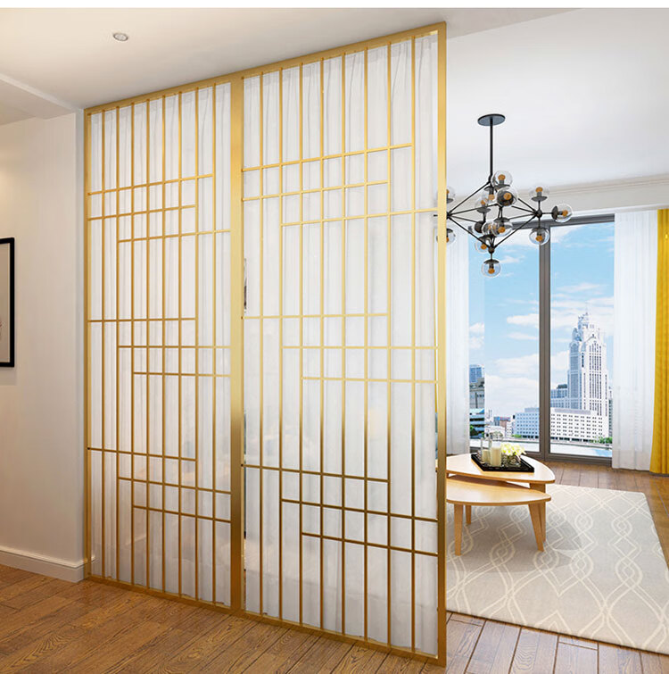 igiftfire意式铁艺屏风卧室l型隔断墙房间帘装饰玄关服装店美容店餐厅