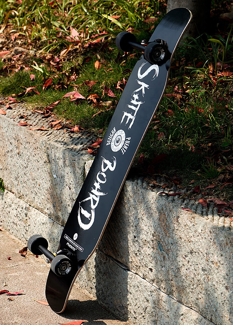 板初学者男女四轮舞板喵刷街代步公路版 2020新款专业长板-街霸【图片