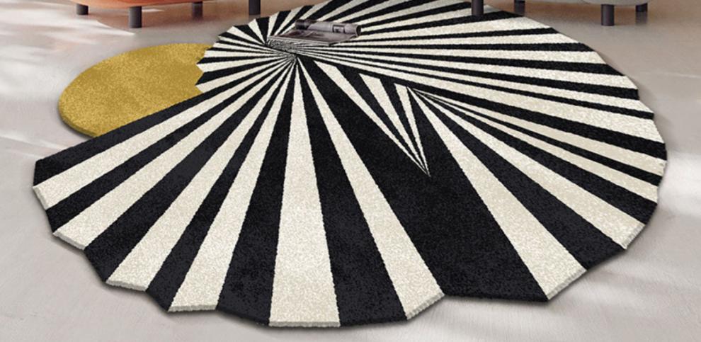 意大利地毯essonio意大利轻奢圆形不规则创意时尚客厅沙发书房卧室