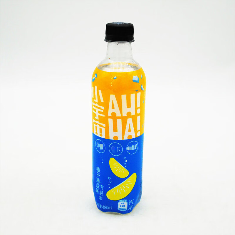 可口可乐小宇宙气泡水480ml12瓶ahha小宇宙柚子海盐白桃乌龙味气泡水