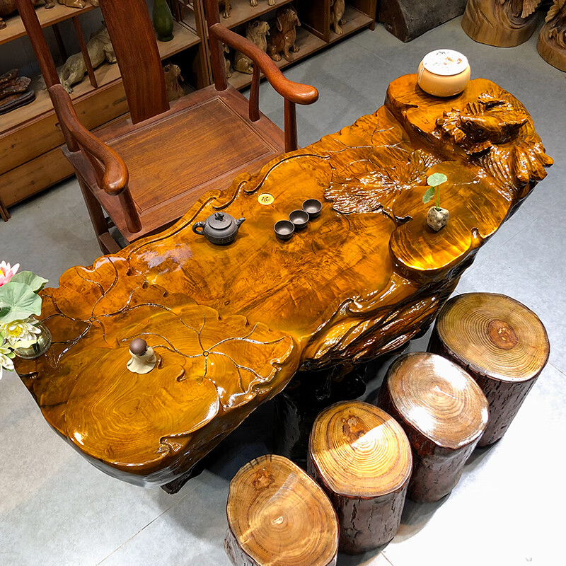 塔驰密司茶盘根雕茶台金丝楠木茶几整体树根实木茶海茶桌树根天然茶托
