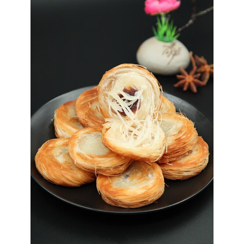 300g金丝饼千丝饼手工酒店点心半成品冷冻油炸银丝饼拉丝饼盘丝饼小吃