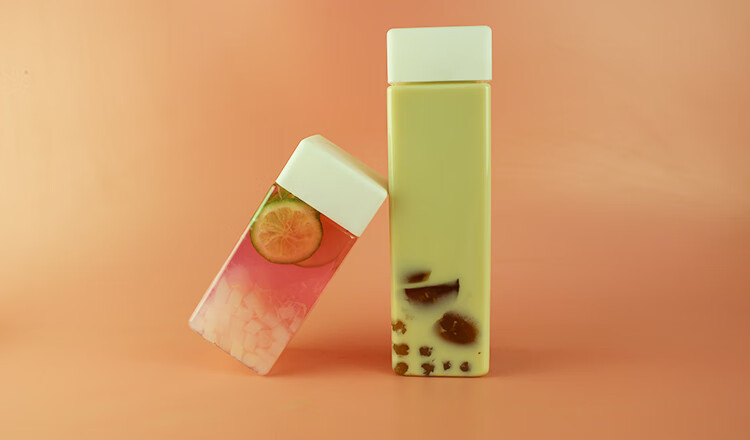 果汁饮料瓶350定位方瓶鲜榨果汁瓶一次性饮料芒果瓶pet塑料说蜜桃里