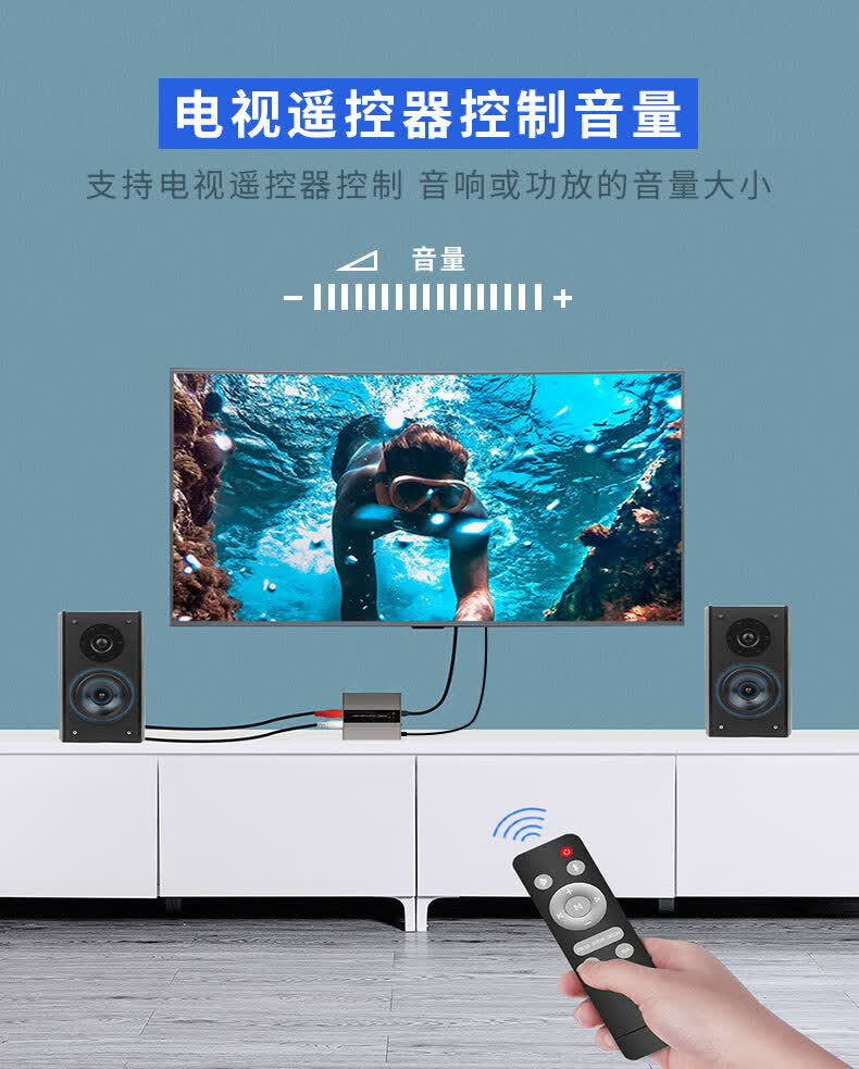 hdmiarc音频转换器电视分离解的码器小米3海信外接耳机线红白音响官方