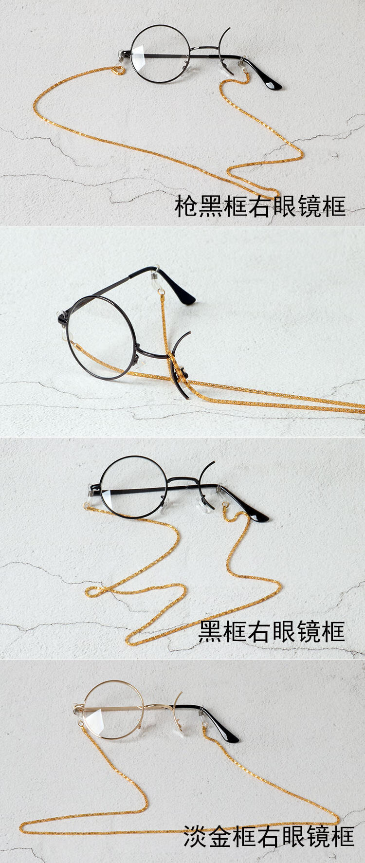 手工洛丽塔眼镜男女款基佬镜单镜单边镜单片眼镜可配有近视度数眼镜黑