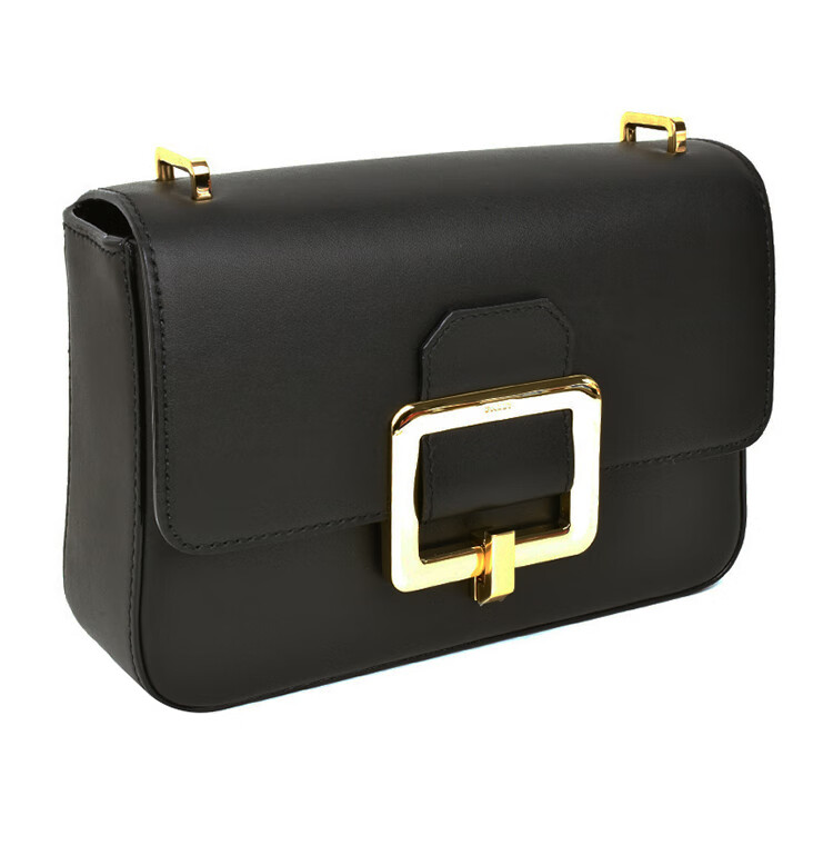 bally 巴利女包 女士janelle牛皮大方扣翻盖单肩斜挎包【520礼物】 白