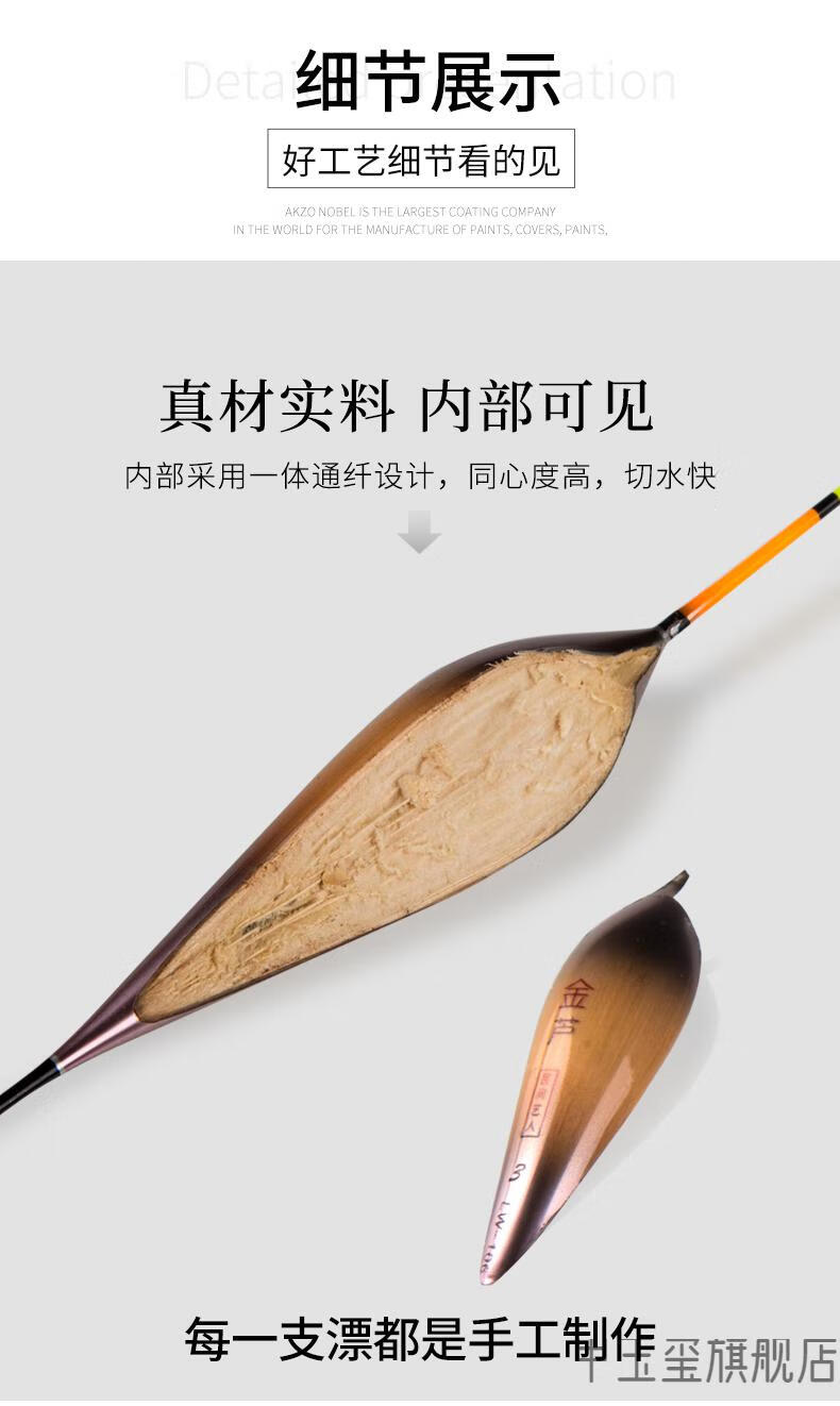民间艺人浮漂芦苇民间艺人鎏金芦苇浮漂加粗醒目鱼漂高灵敏黑坑综合