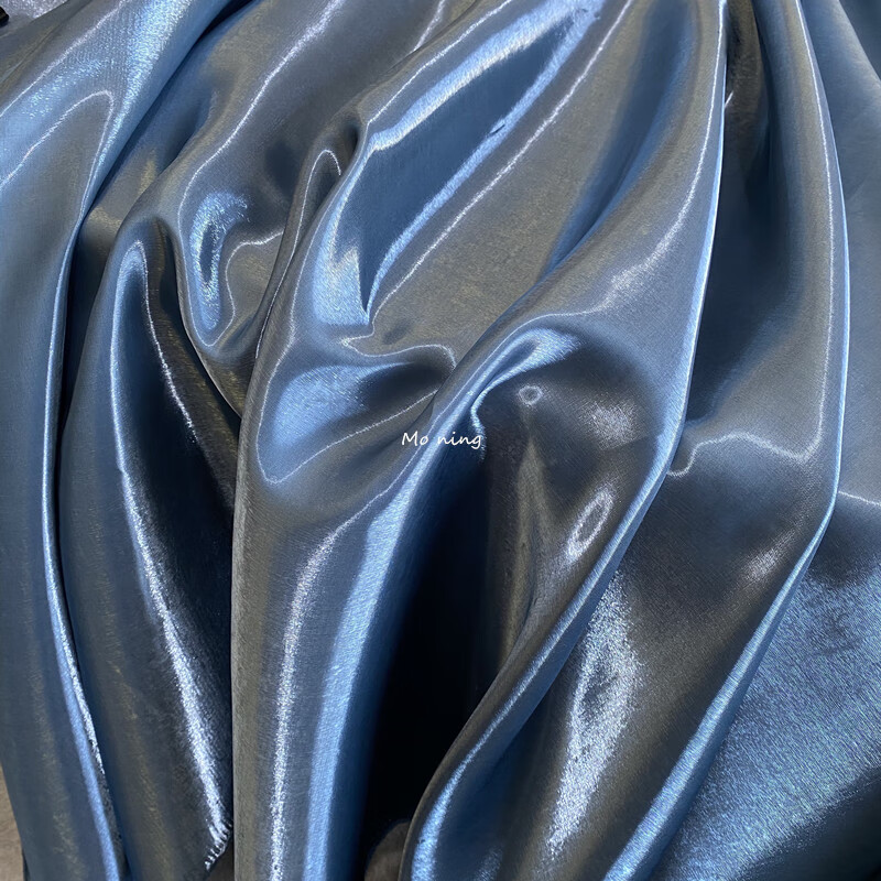 婚服布料超亮液体水光缎布料光滑硬挺金属亮光水晶丝