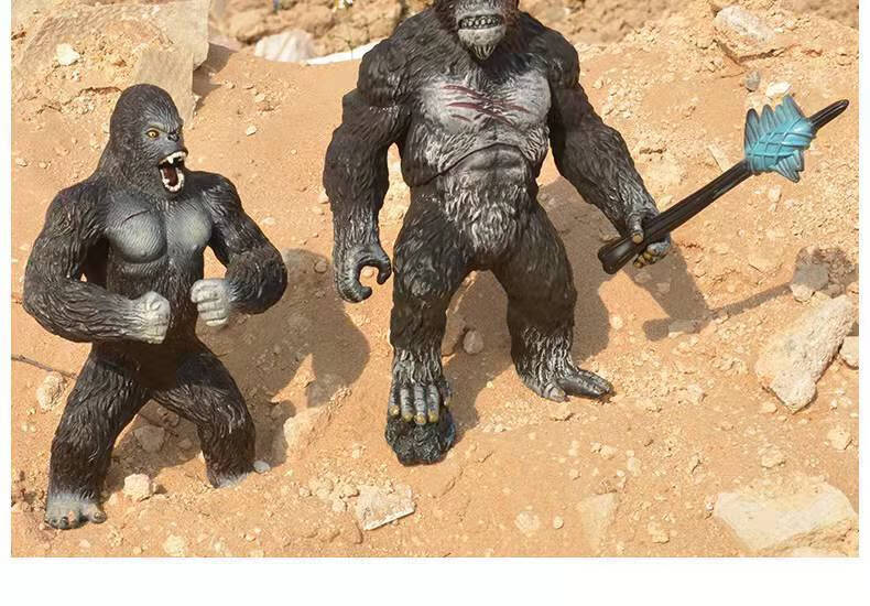 大猩猩解压玩具仿真金刚大战哥斯拉大猩猩暴虐霸王龙解压玩具模型玩具