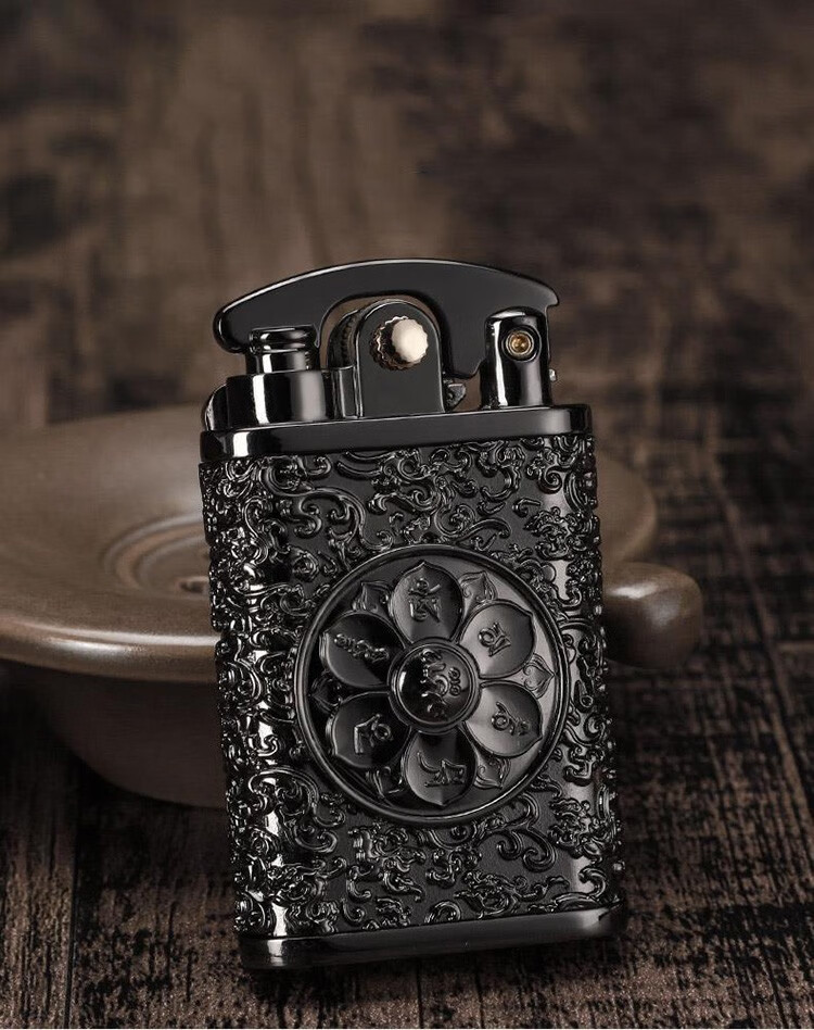 生肖打火机时来运转祥云浮雕个性转运解压摇臂打火机十二生肖金豪华版