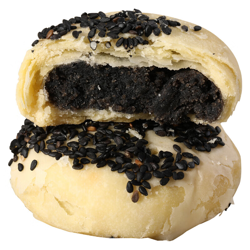 黑芝麻饼手工传统酥饼老式糕点早餐酥皮零食228g黑芝麻6只