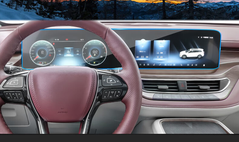 适用21款福特领裕中控屏幕膜导航钢化膜液晶仪表盘膜显示屏膜汽车高清