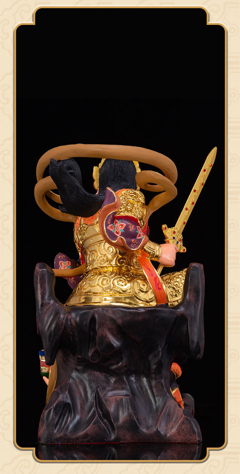 真武大帝神像玄天上帝神像铜彩绘玄武大帝祖师道教供奉真武大帝寺庙