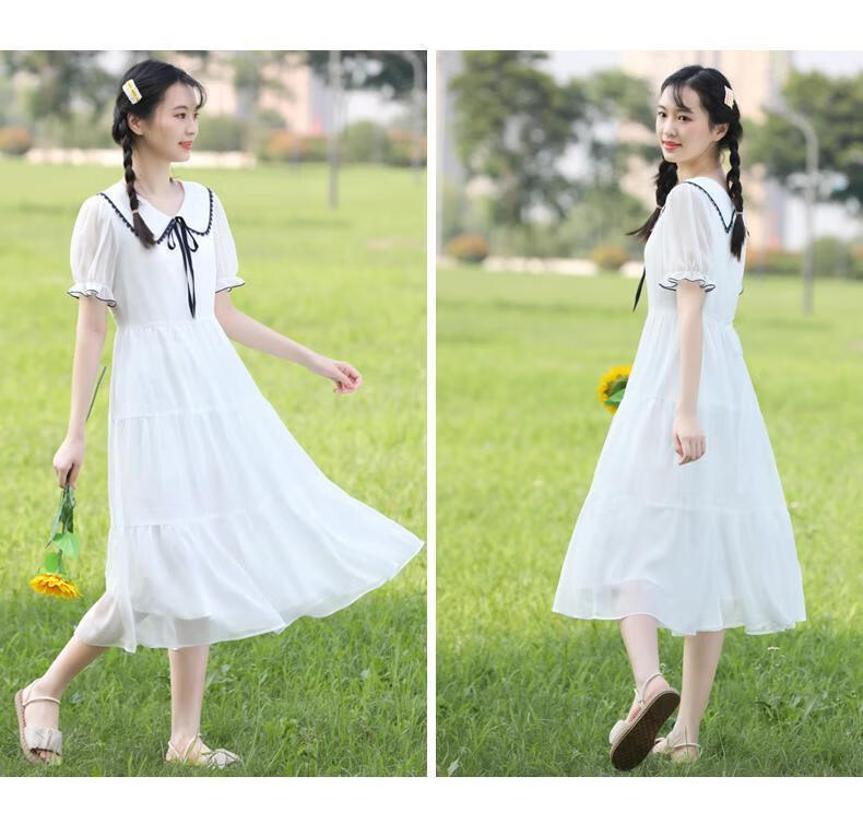 夏天穿的成人礼生日礼物女生裙子礼服少女连衣裙长款夏季初中学生大童