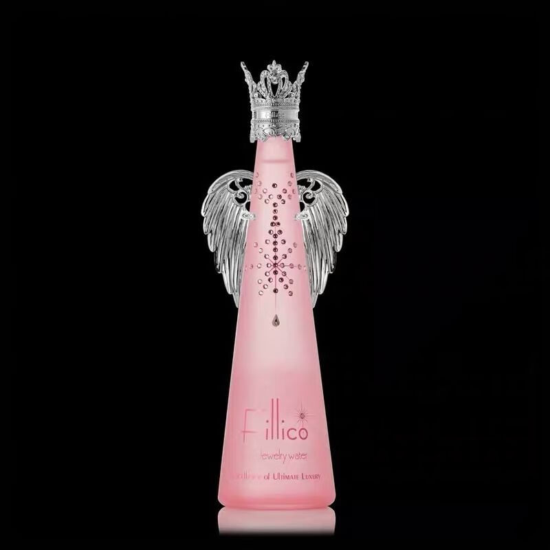 fillico日本神户矿泉 菲丽高皇冠水晶高端水瓶网红 天使之翼粉色(满水