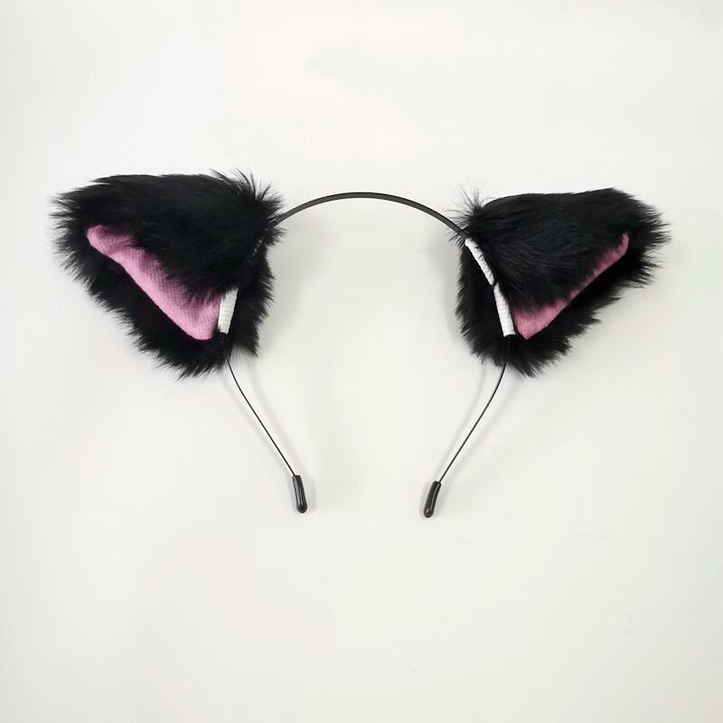曼妙阳光手作狼猫耳朵发箍仿真狐狸兽耳kc发箍lolita立体头饰头箍