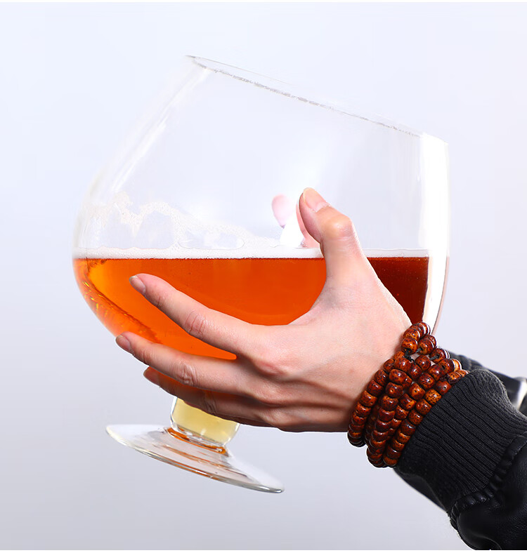 超大号扎啤啤酒杯特大号啤酒杯酒吧巨型大容量酒杯超大红酒杯高脚杯