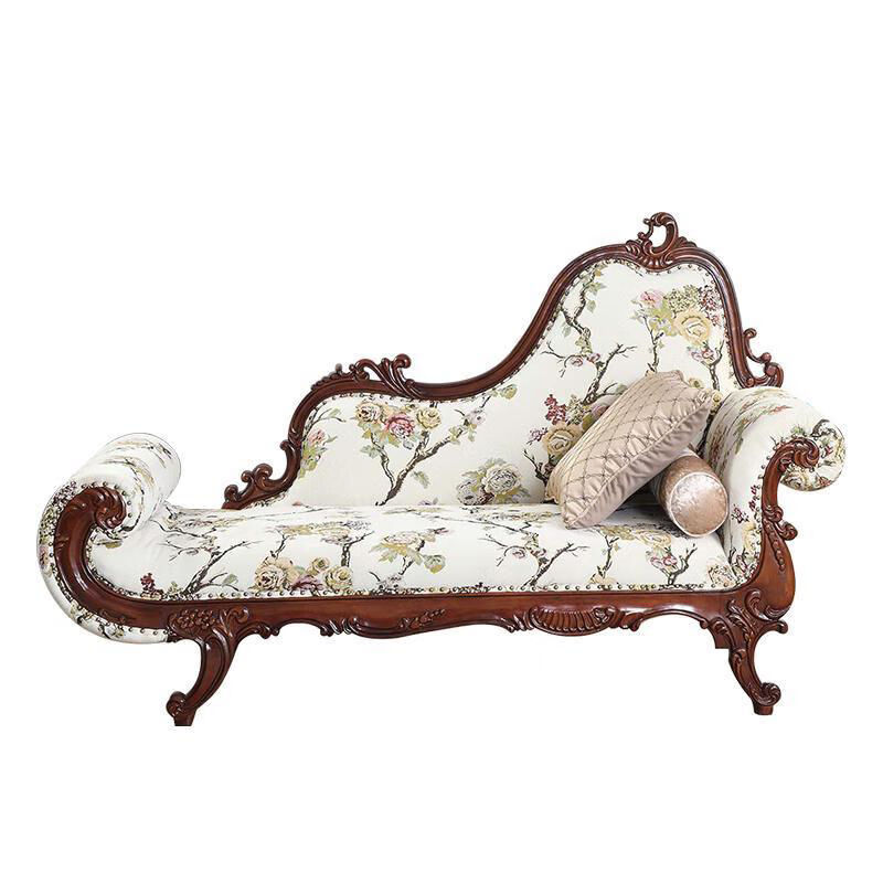 定制美式布贵妃椅简约美人榻双人沙发欧式休闲沙发懒人沙发躺椅右贵妃