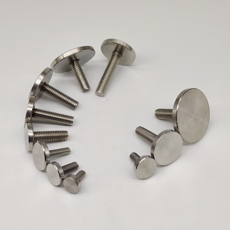 不锈钢304实心螺丝帽镜钉广告钉玻璃固定螺丝淋浴房拉手帽装饰钉m4帽