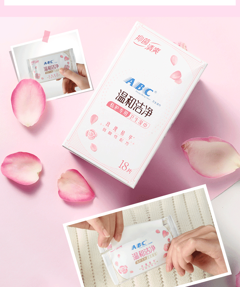 卫生纸巾清爽温和不刺激 【r01一箱24包】温和洁净私护专用湿巾【图片