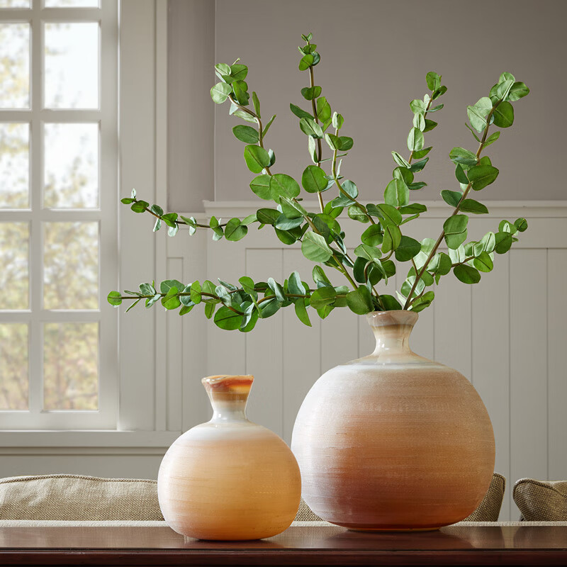 harbor house仿真绿植尤加利叶仿真花绢花假花干花束客厅装饰品 绿色