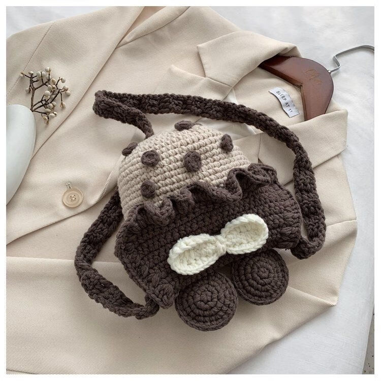 手织包包针织手工自己制作包包新款秋冬网红自制材料手织包diy手工包